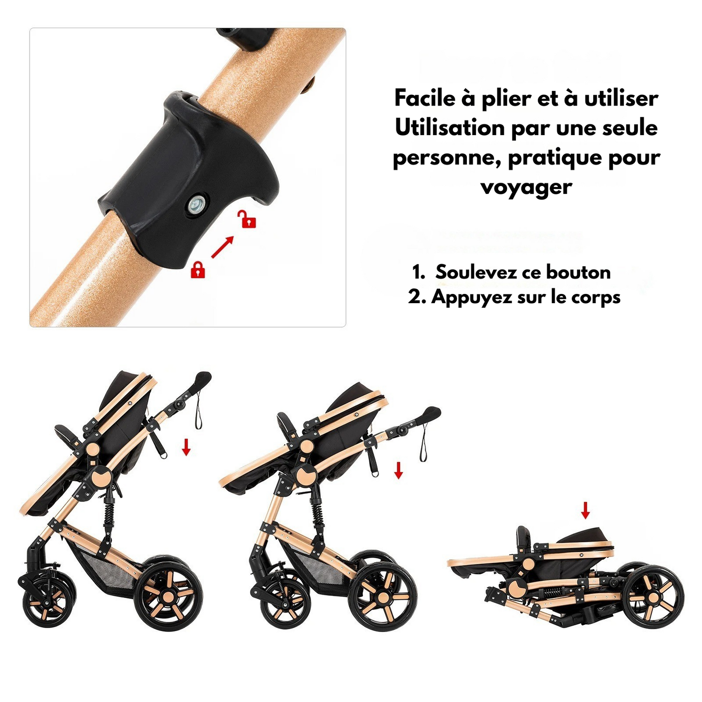 Poussette Pack Complet Naissance - 3 en 1